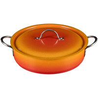 Bon Chef Country French X 6 Qt. Ombre Tangerine Brazier Pot with Cover 73030-OM-T