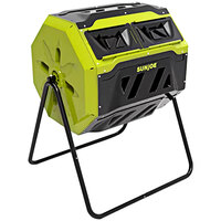 Sun Joe SJ-CMPS1 All-Season Outdoor Tumbling Composter with Dual Sliding Chamber