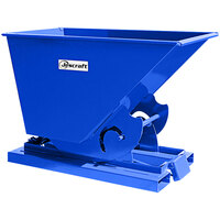 Jescraft 1 Cu. Yd. 10 Gauge Steel Self-Dumping Forklift Hopper with Bumper Release DH-10BR-MD - 4000 lb. Capacity