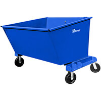 Jescraft 1.5 Cubic Yard 10 Gauge Steel Self-Dumping Forklift Hopper with 8" Phenolic Casters and Cable Release DHM-15PH8-2R2S - 2000 lb. Capacity