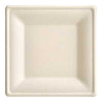 EcoChoice No PFAS Added 10" x 10" Natural Bagasse Blend Square Plate - 75/Pack