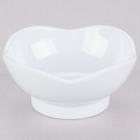 GET B-129-W 3 oz. White Melamine Scallop Shaped Petite Bowl - 12/Pack