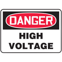 Accuform Plastic "Danger / High Voltage" Safety Sign