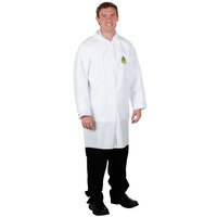 Cordova White Defender II Microporous Heavy Weight Lab Coat with Open Wrists - 30/Case