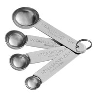 American Metalcraft MSSF75 Stainless Steel Measuring Spoon Set - 4 Piece