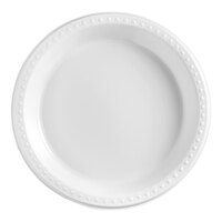 Huhtamaki Chinet White Heavyweight Plastic Plate 10" - 500/Case