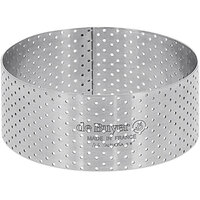 de Buyer Valrhona 8" x 1 3/8" Perforated Stainless Steel Tart Ring 3098.08