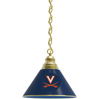 Holland Bar Stool University of Virginia Logo Pendant Light with Brass Finish