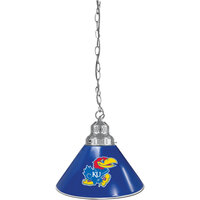 Holland Bar Stool University of Kansas Logo Pendant Light with Chrome Finish