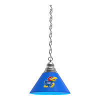Holland Bar Stool University of Kansas Logo Pendant Light with Chrome Finish