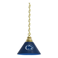 Holland Bar Stool Penn State University Logo Pendant Light with Brass Finish