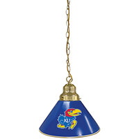 Holland Bar Stool University of Kansas Logo Pendant Light with Brass Finish