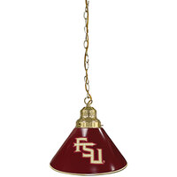 Holland Bar Stool Florida State University Logo Pendant Light with Brass Finish