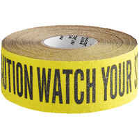 Wooster Flex-Tred 3" x 60' Black / Yellow "Caution Watch Your Step" Anti-Slip Tape Roll MCWYS1.0360.R