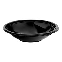 Visions 32 oz. Black PET Plastic Round Wide Catering / Serving Bowl - 25/Pack