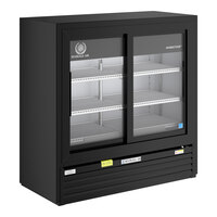 Beverage-Air MT41-48 47" x 48" Marketeer Series Black Refrigerated Sliding Glass Door Merchandiser with LED Lighting
