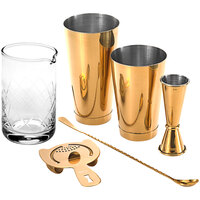 Barfly® M37131GD 5-Piece Gold Plated Cocktail Mixing Kit