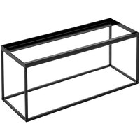 American Metalcraft 15" x 5 1/2" x 6" Black Twilight Metal Rectangular Riser