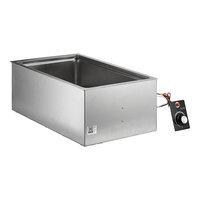 Avantco BM-12RH Bottom Mount Drop-In Full Size Hot Food Well with Round Inside Corners and Drain - 240V, 1,600W