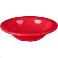 Carlisle 3304005 Sierrus 8 oz. 6" Red Rimmed Melamine Bowl - 48/Case