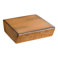 Lancaster Table & Seating 5 inch x 5 inch Square Solid Wood Live Edge Table Top with Honey Maple Finish - Sample