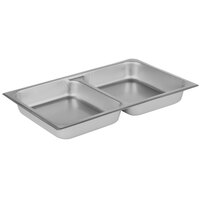 Choice Deluxe 8 Qt. Full Size Chafer Divided Food Pan