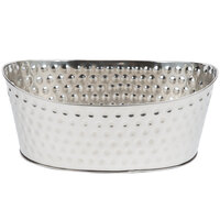 Tablecraft BT2013 Bali Oval Stainless Steel Beverage Tub - 20" x 13" x 9"