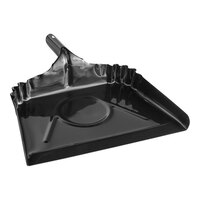 Lavex 16" Black Steel Heavy Duty Dust Pan