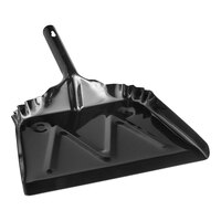 Lavex 12" Black Steel Heavy-Duty Dust Pan