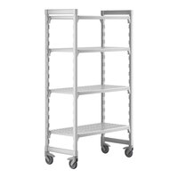 Cambro CPMU214275V4480 Camshelving® Premium Mobile Shelving Unit with Premium Locking Casters 21" x 42" x 75" - 4 Shelf