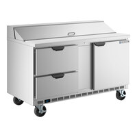 Beverage-Air SPED60HC-16-2 60" 1 Door 2 Drawer Refrigerated Sandwich Prep Table
