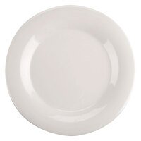 Thunder Group CR010V 10 1/2" Wide Rim Ivory Melamine Plate - 12/Pack