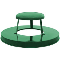 Witt Industries M3601-RCL-GN Green Steel Rain Cap Lid for Oakley Series 36 Gallon Decorative Waste Receptacle