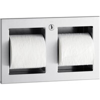 Bobrick B-35883 TrimLineSeries Recessed Stainless Steel Double Toilet Tissue Dispenser