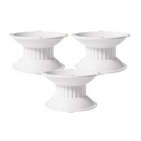 GET ML-106-W 4" Tall White Melamine Pedestal - 3/Pack