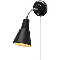 Globe Modern Matte Black / Chrome Gooseneck Plug-In or Hardwire Wall Sconce - 120V, 60W