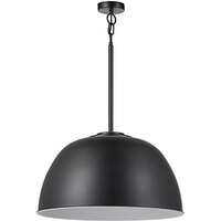 Globe Farmhouse Matte Black / White Pendant Light - 120V, 10W