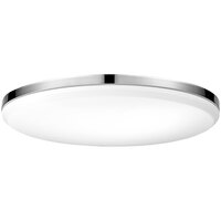 Globe Modern Chrome Integrated LED Flush Mount light - 120V, 28W