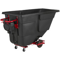 Rubbermaid 2173662 Motorized 1.0 Cubic Yard Black Rotomolded Tilt Truck / Trash Cart (1000 lb.)