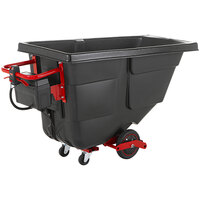 Rubbermaid 2173519 Motorized 0.5 Cubic Yard Black Rotomolded Tilt Truck / Trash Cart (850 lb.)