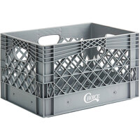 Choice 24 Qt. Gray Rectangular Milk Crate - 18 3/4" x 13" x 11"