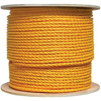 Kemp USA Premium 3/8" x 600' Yellow Polypropylene Rope 10-234-YEL-3/8