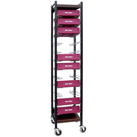 Omnimed Omnicart Woodgrain 12-Binder Flat Storage Open Cart 264586-WG