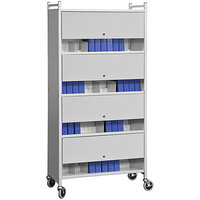 Omnimed Versa Light Gray 4-Shelf Cabinet Style Cart with Locking Doors 282140-LGX