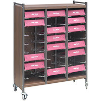 Omnimed Omnicart Woodgrain 24-Binder Flat-Storage Closed Cart 264592-WG