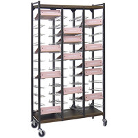 Omnimed Omnicart Woodgrain 36-Binder Flat Storage Open Cart 264588-WG