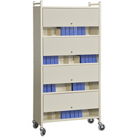 Omnimed Versa Beige 4-Shelf Cabinet Style Cart with Locking Doors 282140-BGX