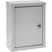 Omnimed 9" x 4" x 12" Light Gray Wall-Mount Storage Cabinet with Key Lock 291609-LG