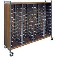 Omnimed Omnicart Woodgrain 40-Binder Flat-Storage Closed Cart 264564-WG