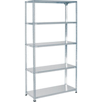 AR Shelving 16" x 39" x 76" 5-Shelf Galvanized Metal Bolted Shelving Unit